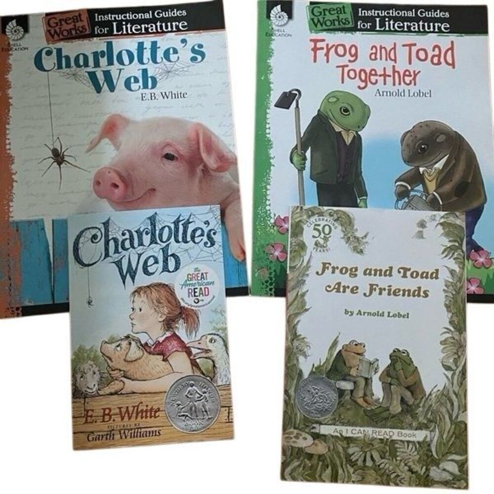 Shell Education Homeschool bundle frog and toad charlottes web literature books